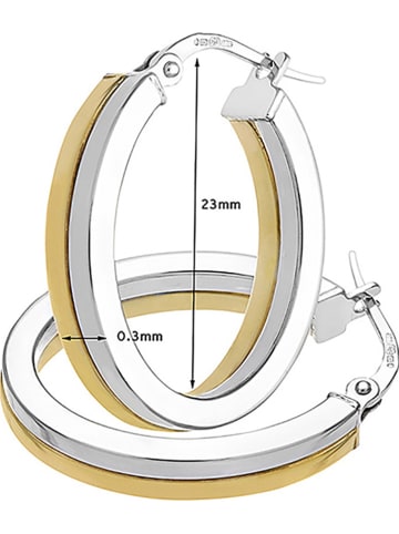 Revoni Gouden/witgouden creolen