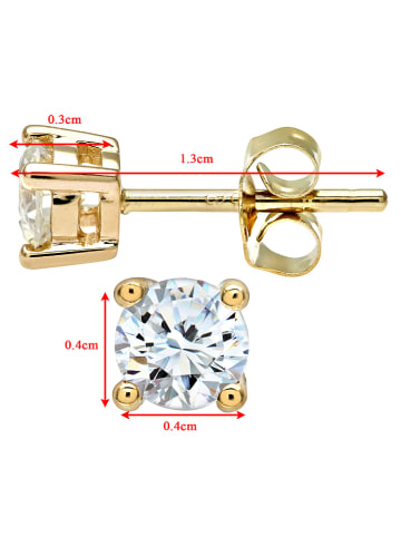 Revoni Gold-Ohrstecker mit Diamanten