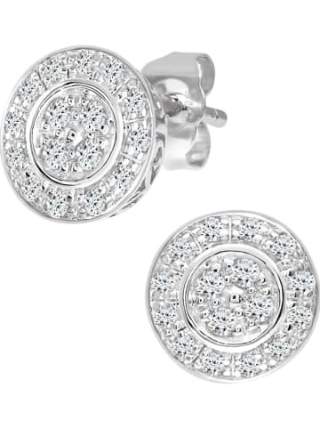 Revoni Witgouden oorstekers met diamanten