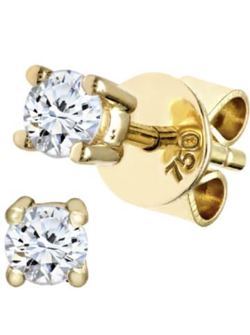 Rinani Gouden oorstekers met diamanten