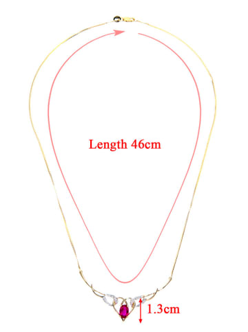 Revoni Złoty naszyjnik z elementem ozdobnym - dł. 46 cm