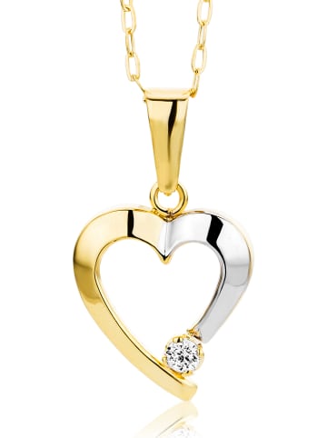 Revoni Gouden-witgouden ketting met hanger - (L)45 cm