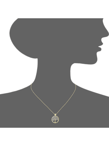 Diamant Exquis Gouden ketting met hanger - (L)45 cm