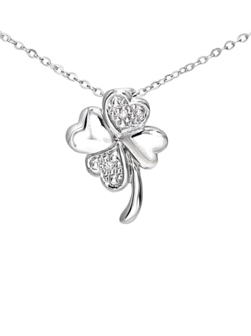 Revoni Witgouden ketting met diamanten hanger - (L)45 cm