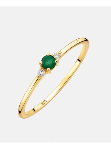 Revoni Gold-Ring mit Diamanten und Edelstein