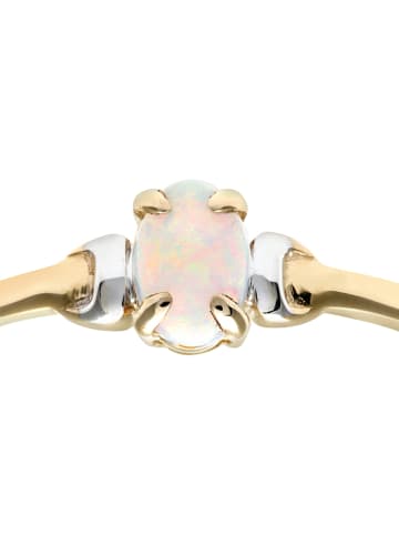 Revoni Witgouden/gouden ring met edelsteen