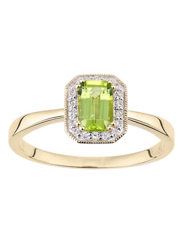 Revoni Gouden ring met diamanten en peridotiet