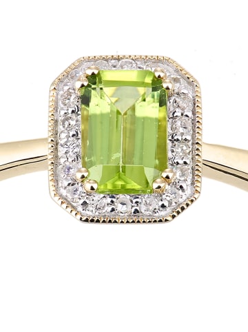 Revoni Gouden ring met diamanten en peridotiet