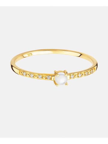 Revoni Gouden ring met diamanten en parels