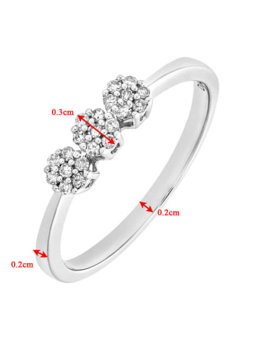 Revoni Witgouden ring met diamanten