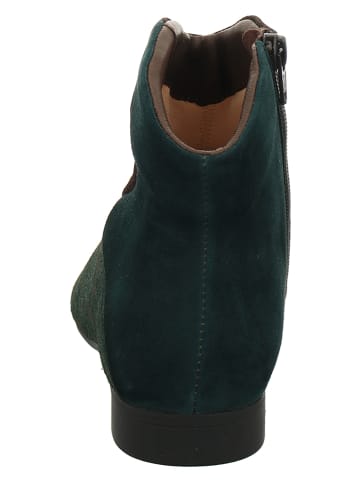 Think! Skórzane botki "Guad 2" w kolorze czarno-zielonym