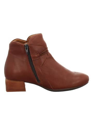 Think! Leren enkelboots lichtbruin