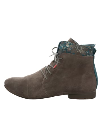 Think! Leren veterschoenen turquoise/grijs