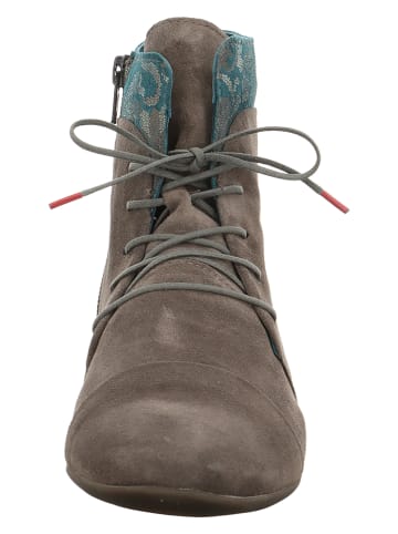 Think! Leren veterschoenen turquoise/grijs