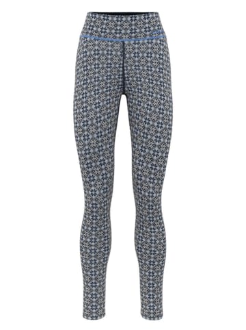 KARI TRAA Merinowoll-Thermounterhose "Rose Light" in Dunkelblau