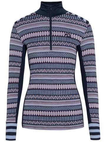 KARI TRAA Wełniany podkoszulek termiczny "Akle" w kolorze granatowym