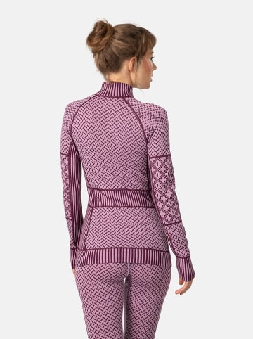 KARI TRAA Wełniany podkoszulek termiczny "Smekker" w kolorze fioletowym