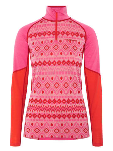 KARI TRAA Podkoszulek termiczny "Malia" w kolorze różowo-pomarańczowym
