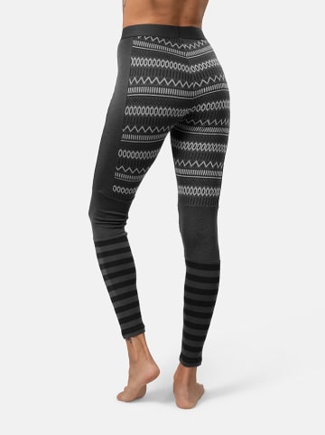 KARI TRAA Merinowoll-Thermounterhose "Akle" in Anthrazit/ Schwarz