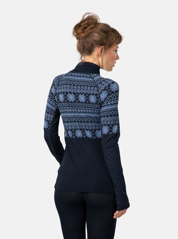 KARI TRAA Wełniany podkoszulek termiczny "Vilma" w kolorze granatowym