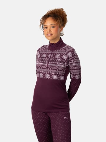 KARI TRAA Merinowoll-Thermounterhemd "Vilma" in Bordeaux