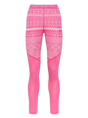 KARI TRAA Kalesony termiczne "Live" w kolorze różowym