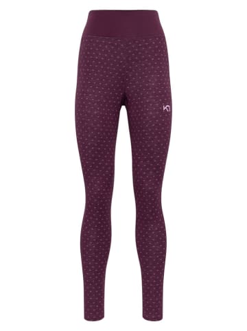 KARI TRAA Merinowoll-Thermounterhose "Vilma" in Bordeaux