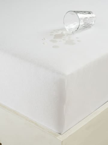 Colourful Cotton Prześcieradło w kolorze białym na gumce