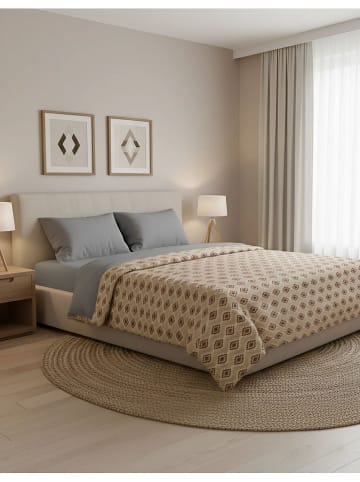 Mijolnir Komplet pościeli renforcé "Dashon" w kolorze szaro-jasnobrązowym