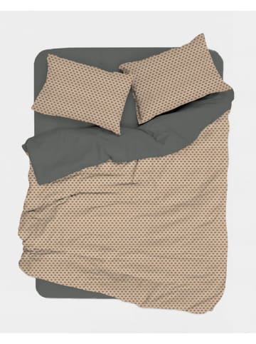 Mijolnir Komplet pościeli renforcé "Dashon" w kolorze szaro-jasnobrązowym