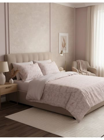 Mijolnir Komplet pościeli satynowej w kolorze jasnoróżowym