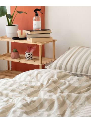 Mijolnir Renforcé-Bettwäsche-Set in Weiß/ Grün