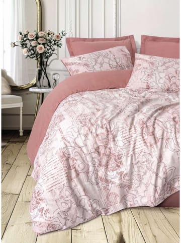 Mijolnir Komplet pościeli renforcé "Livara" w kolorze jasnoróżowo-białym