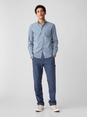 GAP Koszula - Slim Fit - w kolorze niebiesko-białym