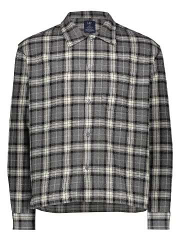 GAP Hemd in Grau/ Hellgelb