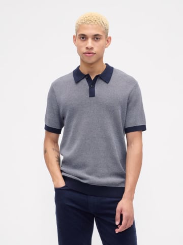 GAP Poloshirt in Grau/ Dunkelblau