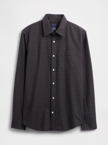 GAP Hemd - Regular fit - in Aubergine/ Grau