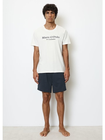 Marc O´Polo Bodywear Pyjama in Weiß/ Dunkelblau