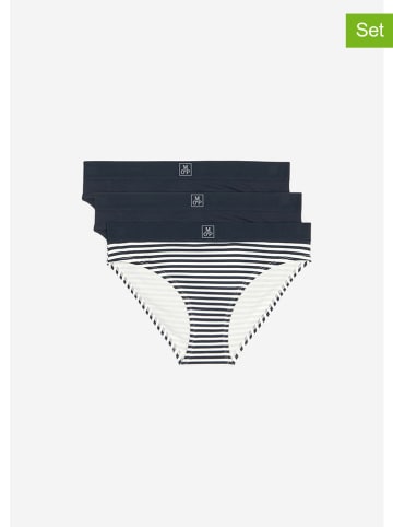 Marc O´Polo 3er-Set: Slips in Dunkelblau/ Weiß