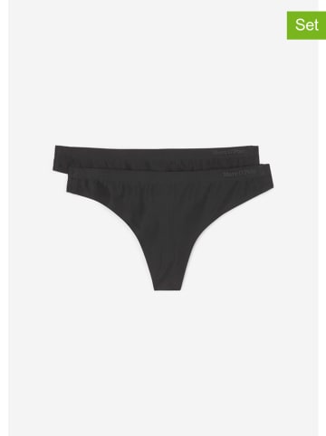 Marc O´Polo Stringi (2 pary) w kolorze czarnym