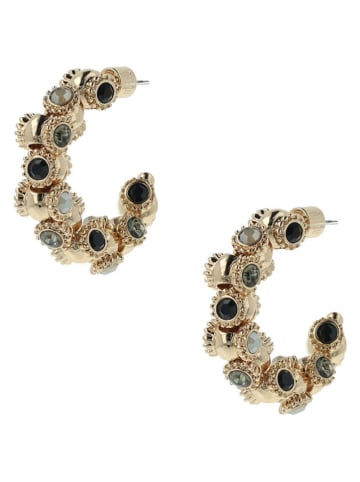 Otazu Vergold. Halbcreolen mit Swarovski Kristallen