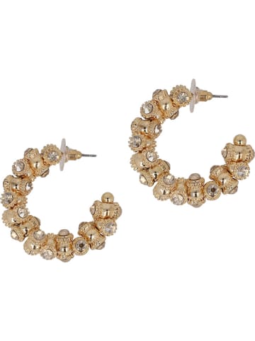 Otazu Vergulde halfcreolen met Swarovski-kristallen