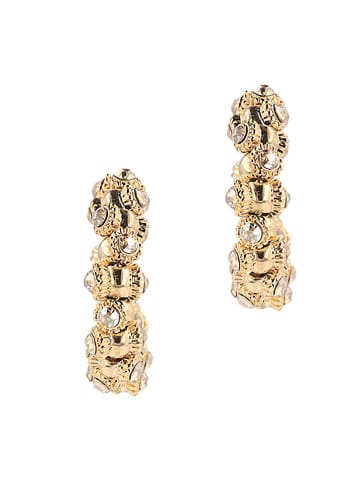 Otazu Vergulde halfcreolen met Swarovski-kristallen