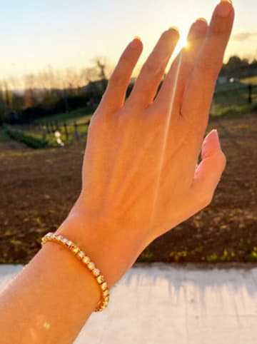 Otazu Vergold. Armband mit Swarovski Kristallen