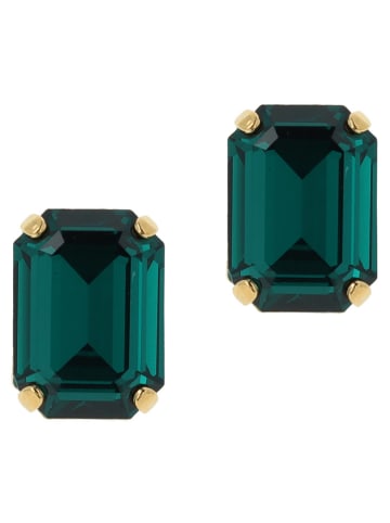 Otazu Pozłacane kolczyki-wkrętki z kryształami Swarovski