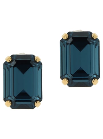 Otazu Vergulde oorstekers met Swarovski kristallen