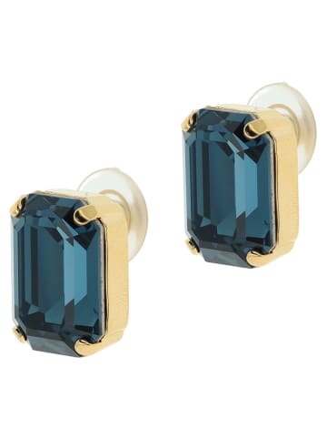 Otazu Vergulde oorstekers met Swarovski kristallen