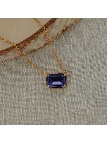 Otazu Vergold. Halskette mit Swarovski Kristall - (L)46 cm