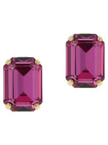 Otazu Pozłacane kolczyki-wkrętki z kryształami Swarovski