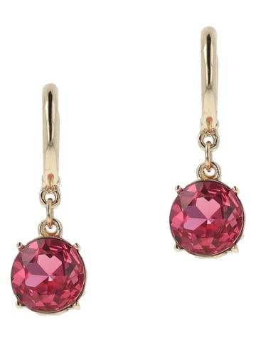 Otazu Vergulde creolen met kristallen